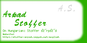 arpad stoffer business card